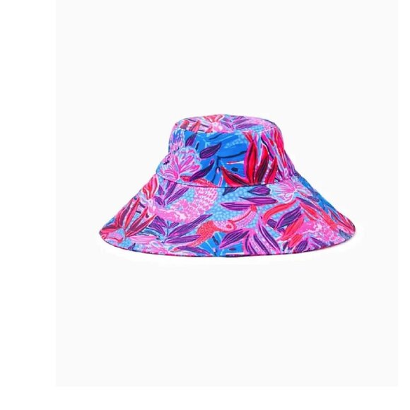 Lilly Pulitzer Ruby Red Wild Times Sun Hat NEW - Picture 2 of 4